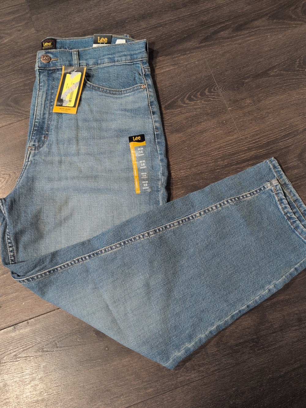 Lee High Rise Mom Jeans Legendary Style Faded Blue Women's Size 16 Short NWT
